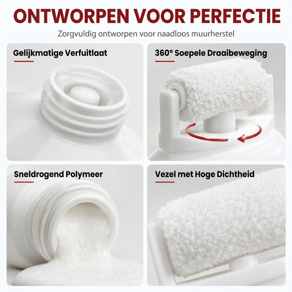 Waterdichte muurherstelpasta met roller