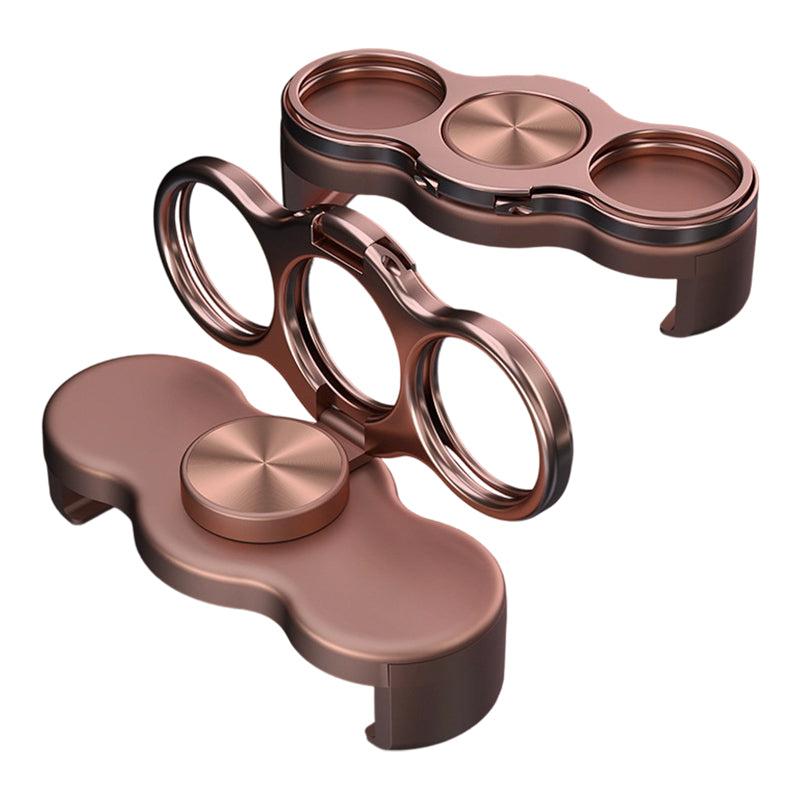 Dubbele ring met drie vingers en clip aan de achterkant