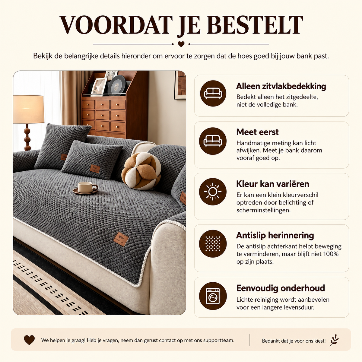 Verdikte antislip bankhoes voor huisdieren