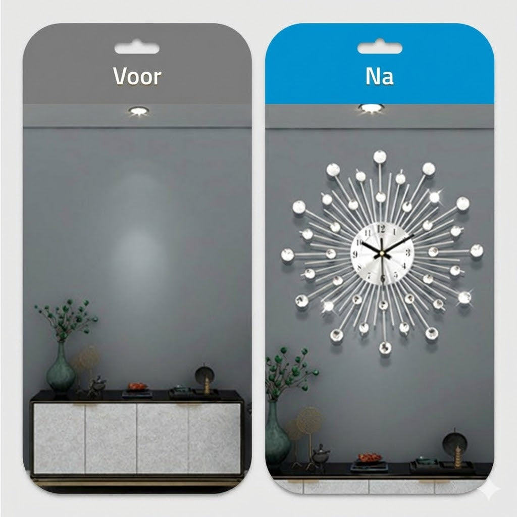 Stijlvolle Strass-Wandklok