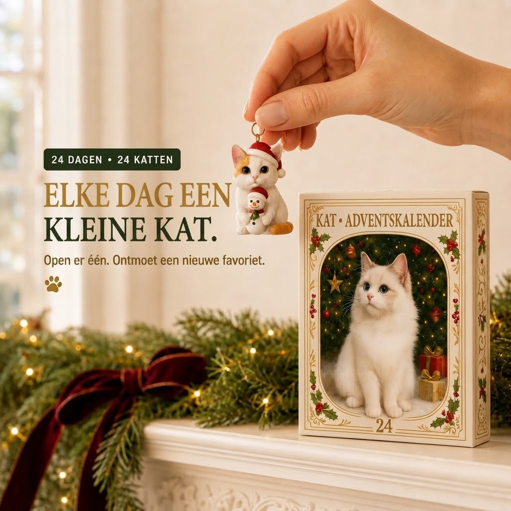 3D katten adventskalender met verrassingsdoosjes