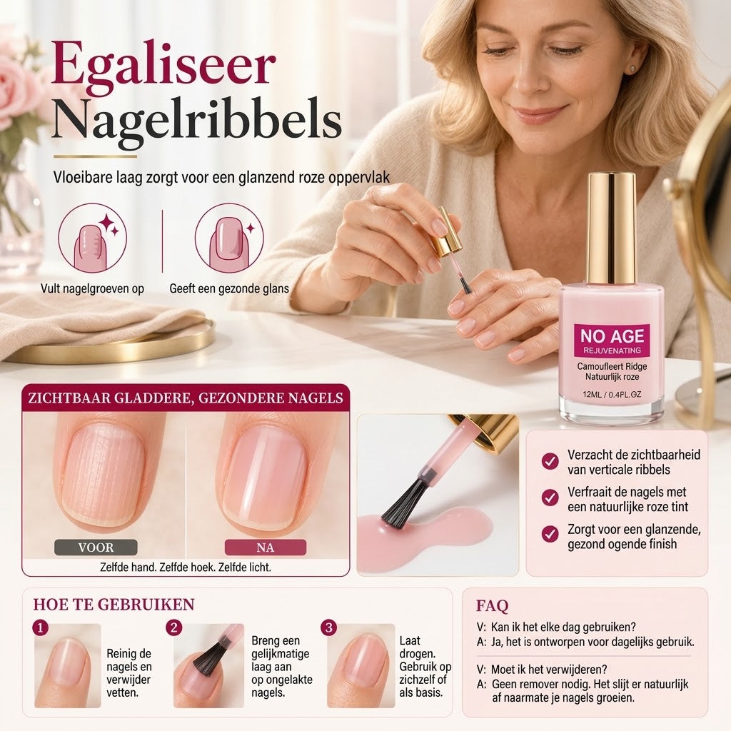 Nagelribbelvuller met natuurlijke glans