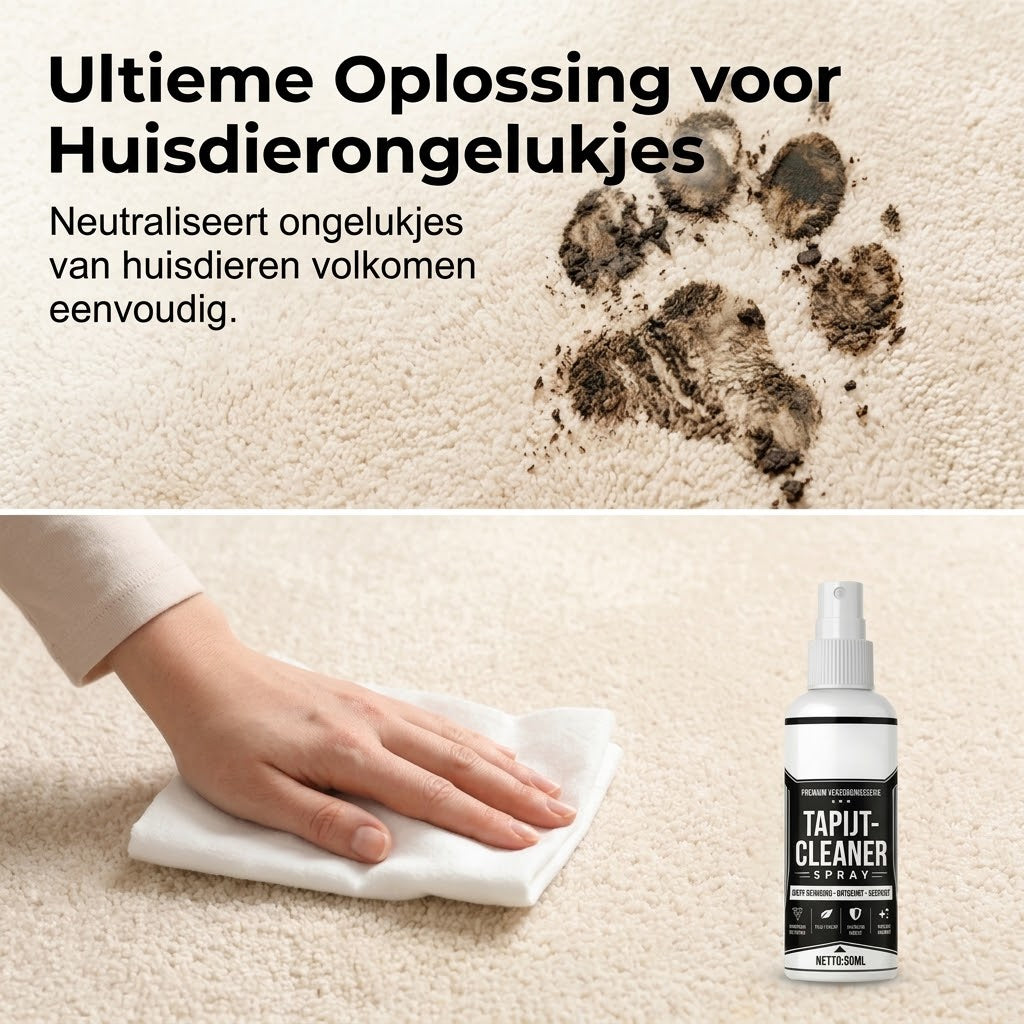 Vlekkenverwijderaar voor tapijt en bekleding zonder schrobben