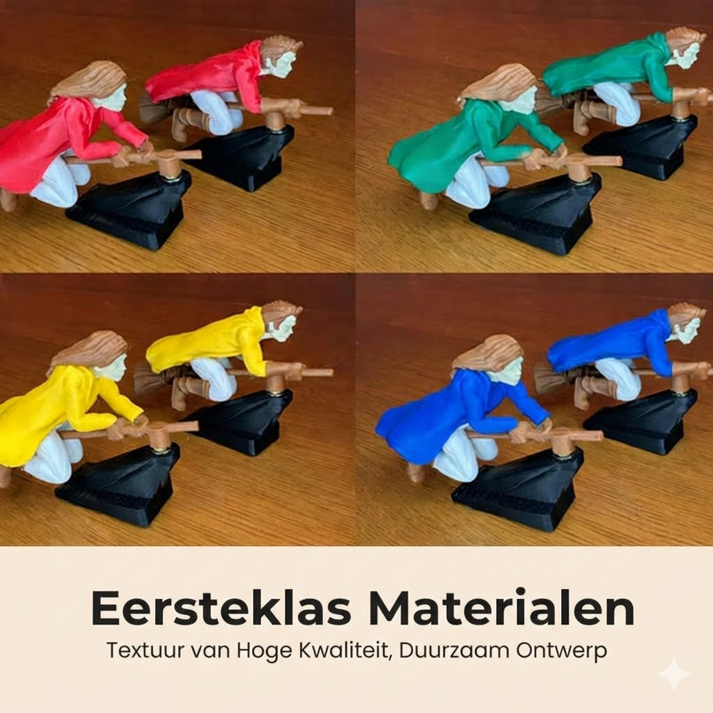 Magische bezemsteel autodashboardversiering