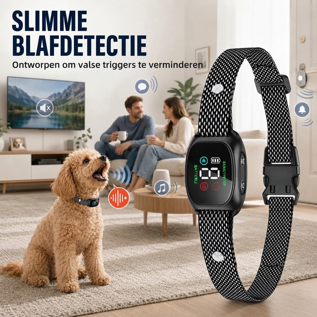 Slimme antiblafhalsband voor honden