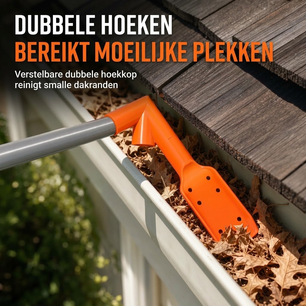 Ergonomische dakgootreiniger