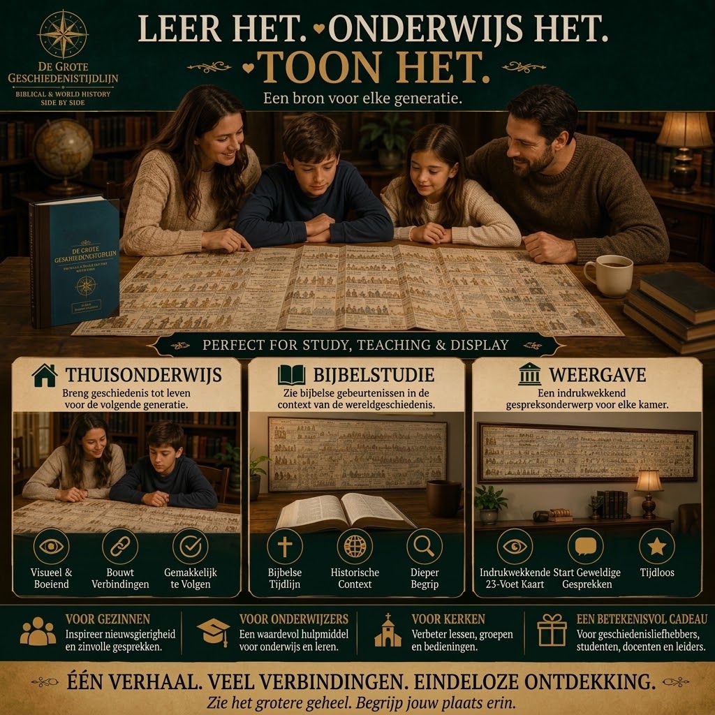 Uitvouwbare synchronologische historische tijdlijnkaart