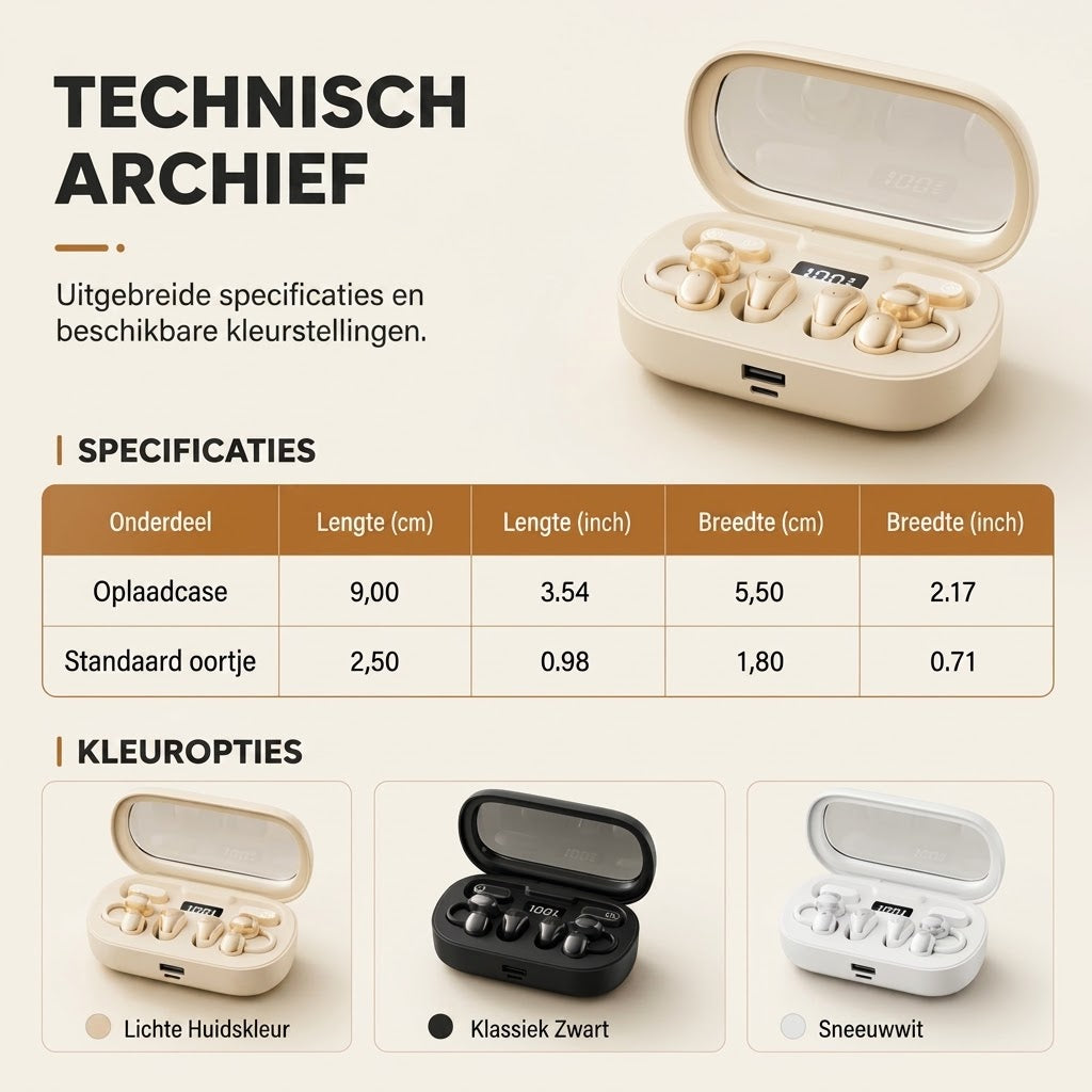 Lichtgewicht Bluetooth oordopjes met oorclip voor sport