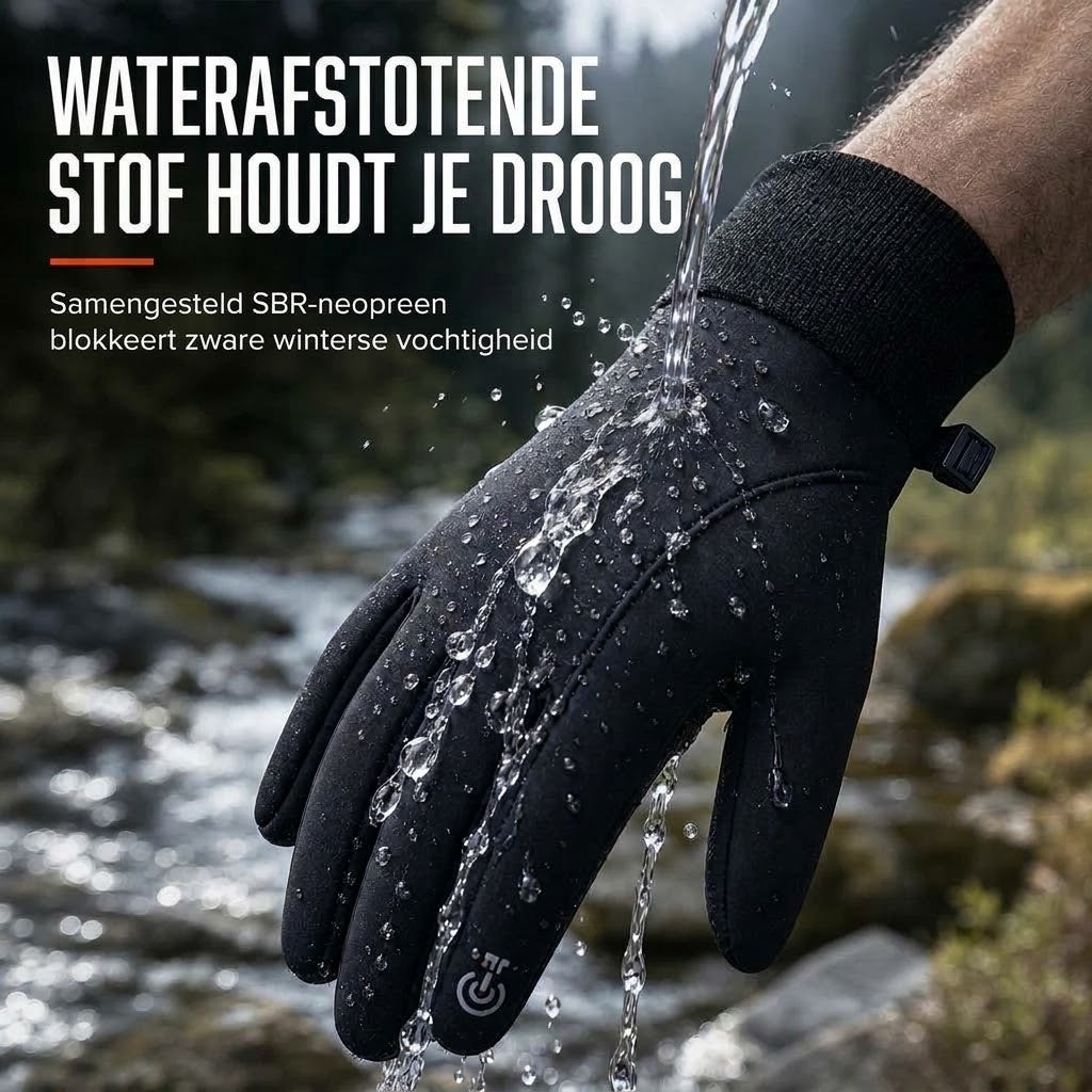 Warme thermische handschoenen met touchscreen en antislipgrip