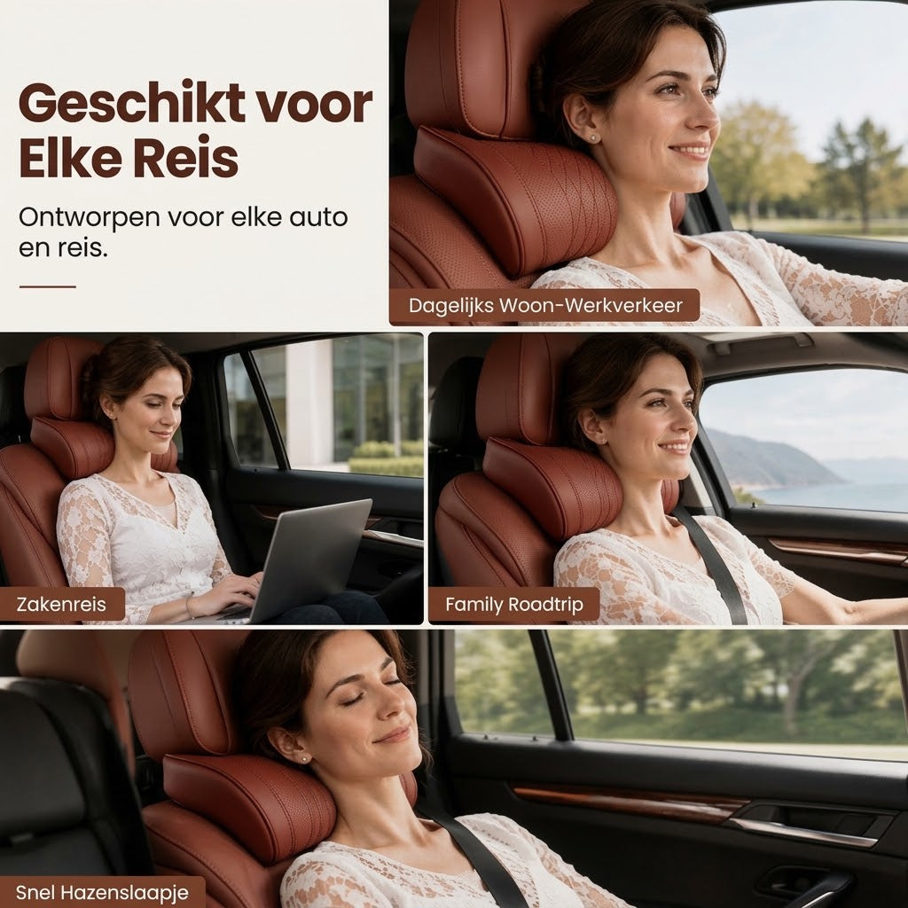 Universeel memory foam nekkussen voor auto