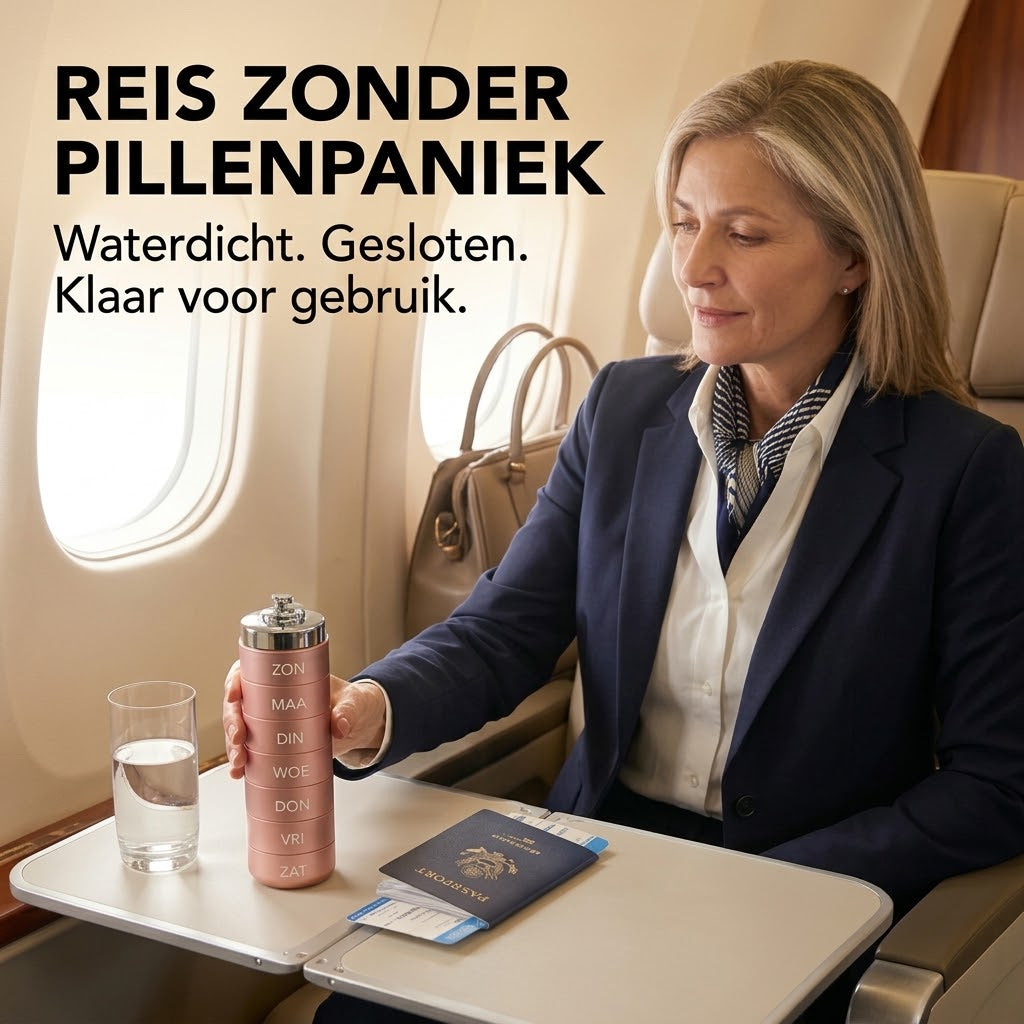 Smart Dose metalen pillendoos met 7 vakjes