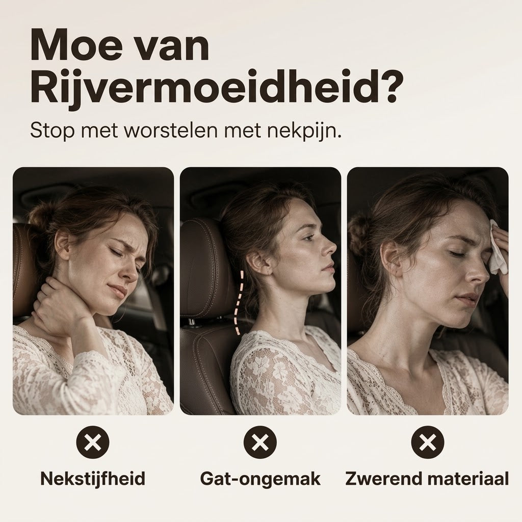 Universeel memory foam nekkussen voor auto
