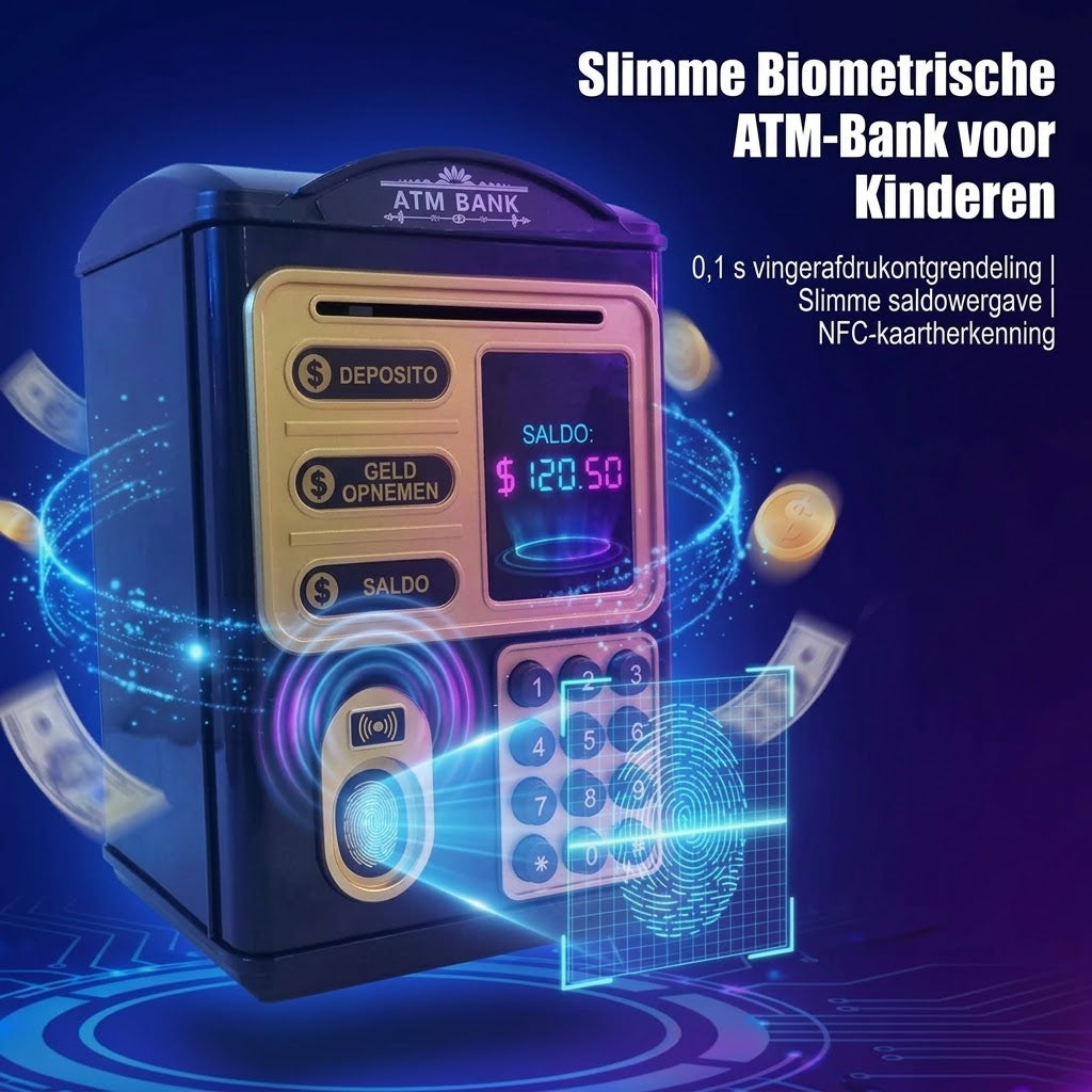 Automatische ATM spaarpot voor kinderen met wachtwoord
