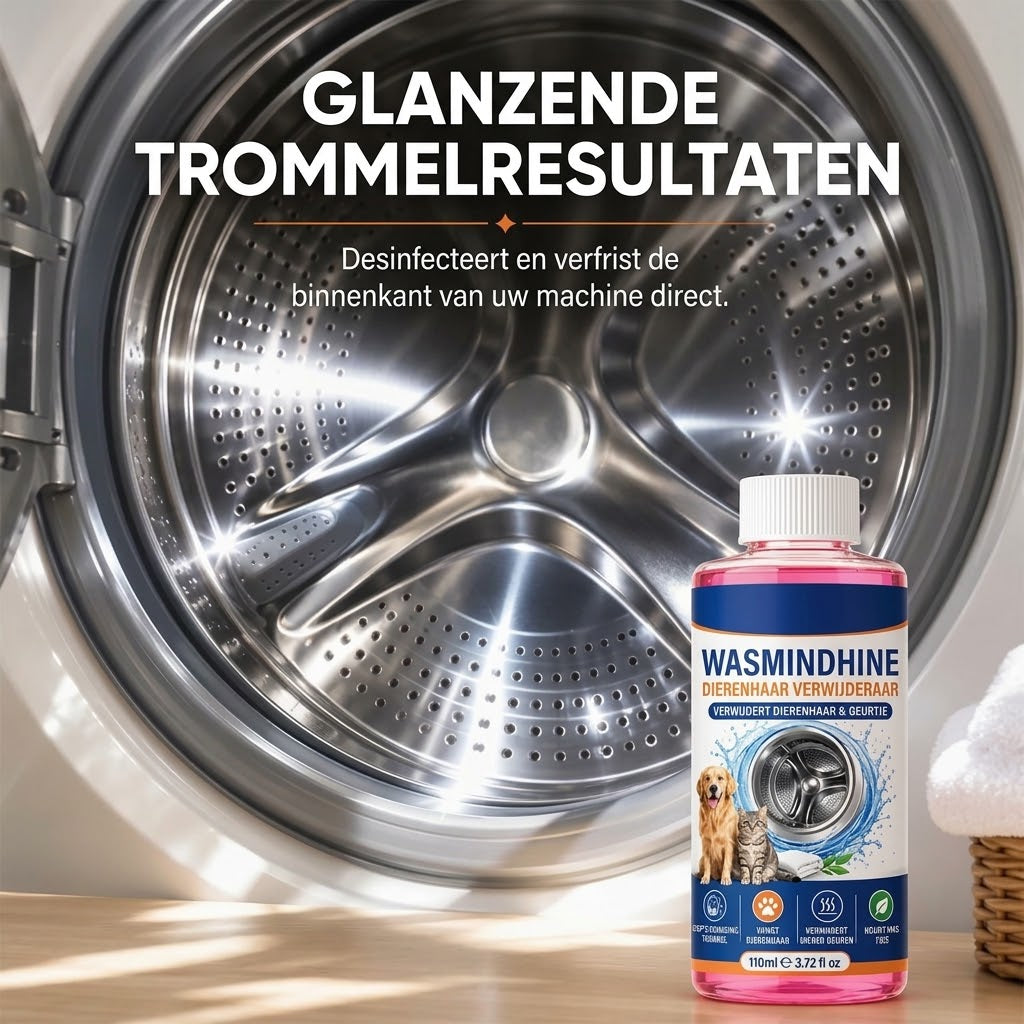 4 in 1 wasmachinereiniger tegen dierenharen en geurtjes