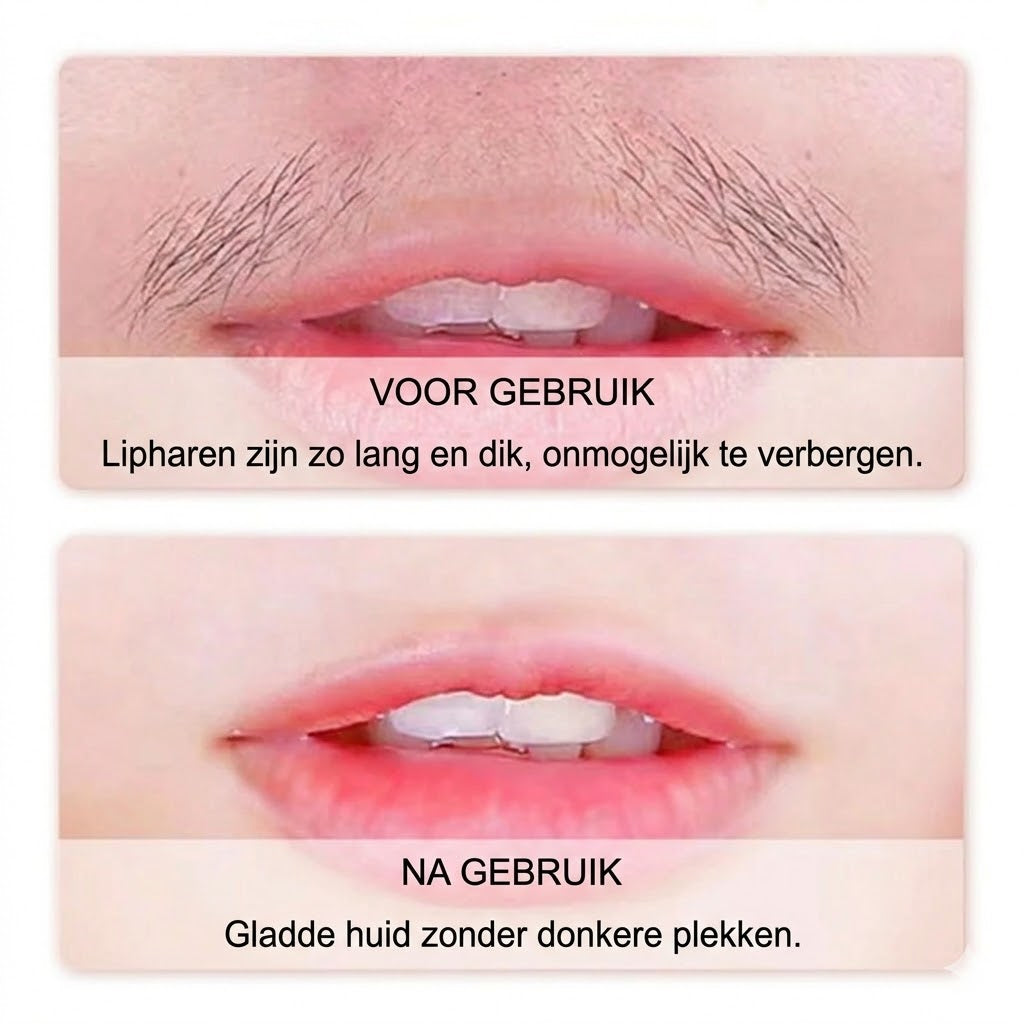 Zachte en pijnloze crème voor het verwijderen van gezichtshaar