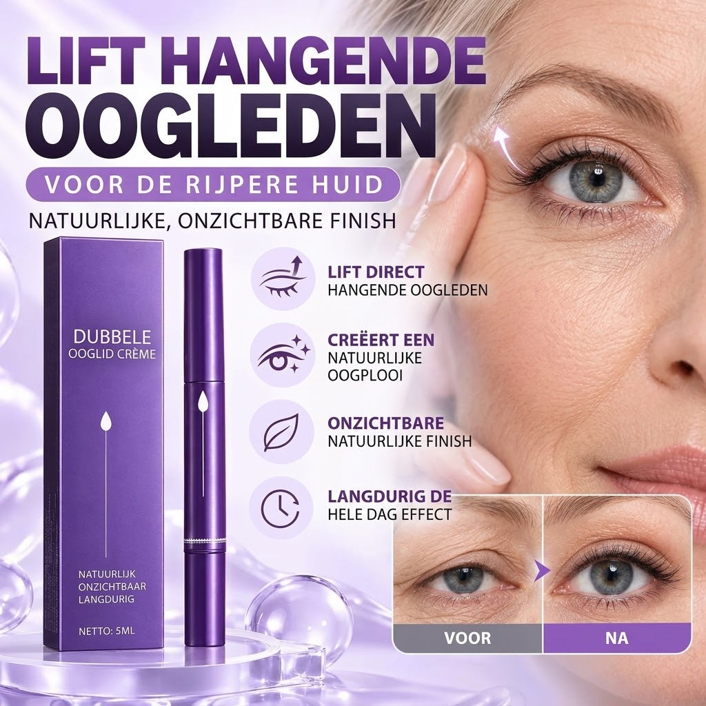 Onzichtbare ooglidcrèmepen voor natuurlijk gevormde dubbele oogleden
