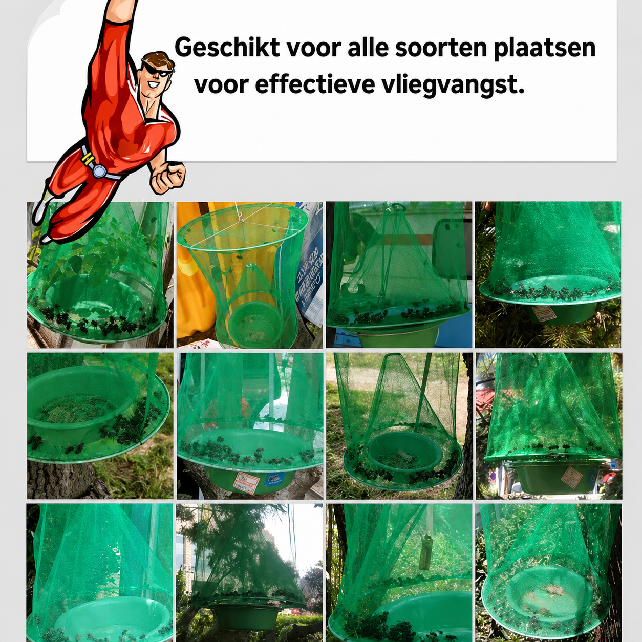 Herbruikbare vliegenval voor buitengebruik