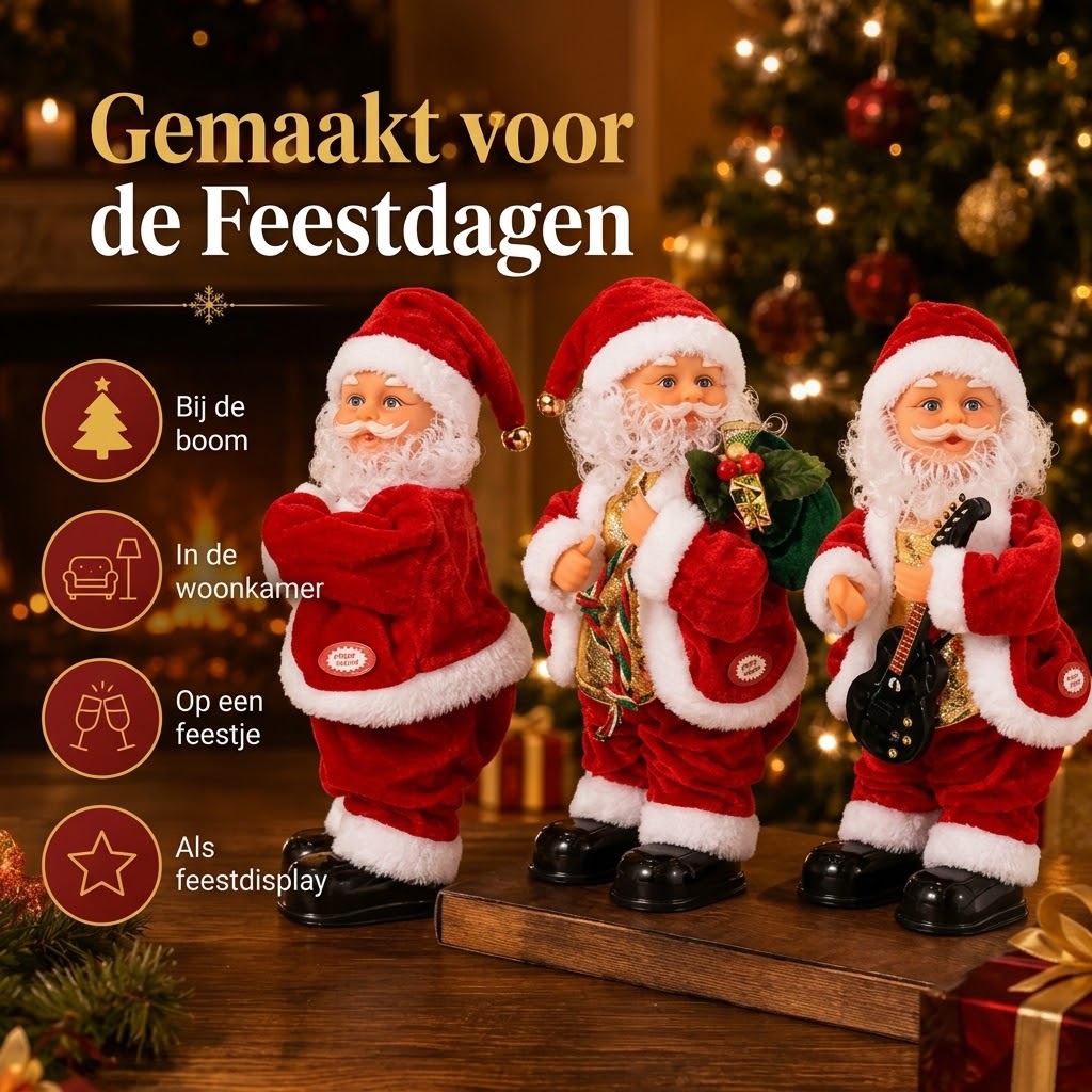 Dansende kerstman met muziek