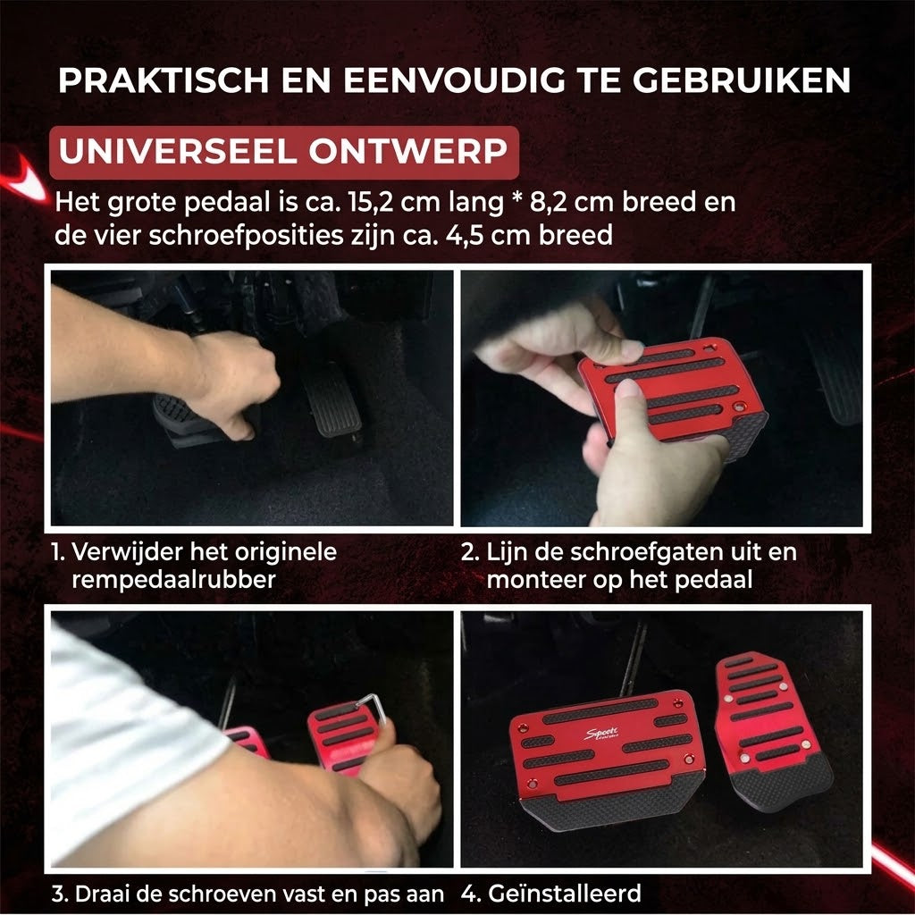 Antislip voetsteunen voor auto