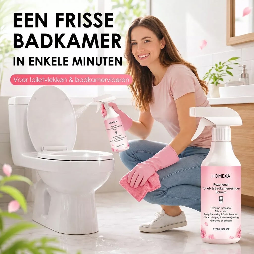 Badkamerreinigerspray tegen kalkaanslag en zeepresten