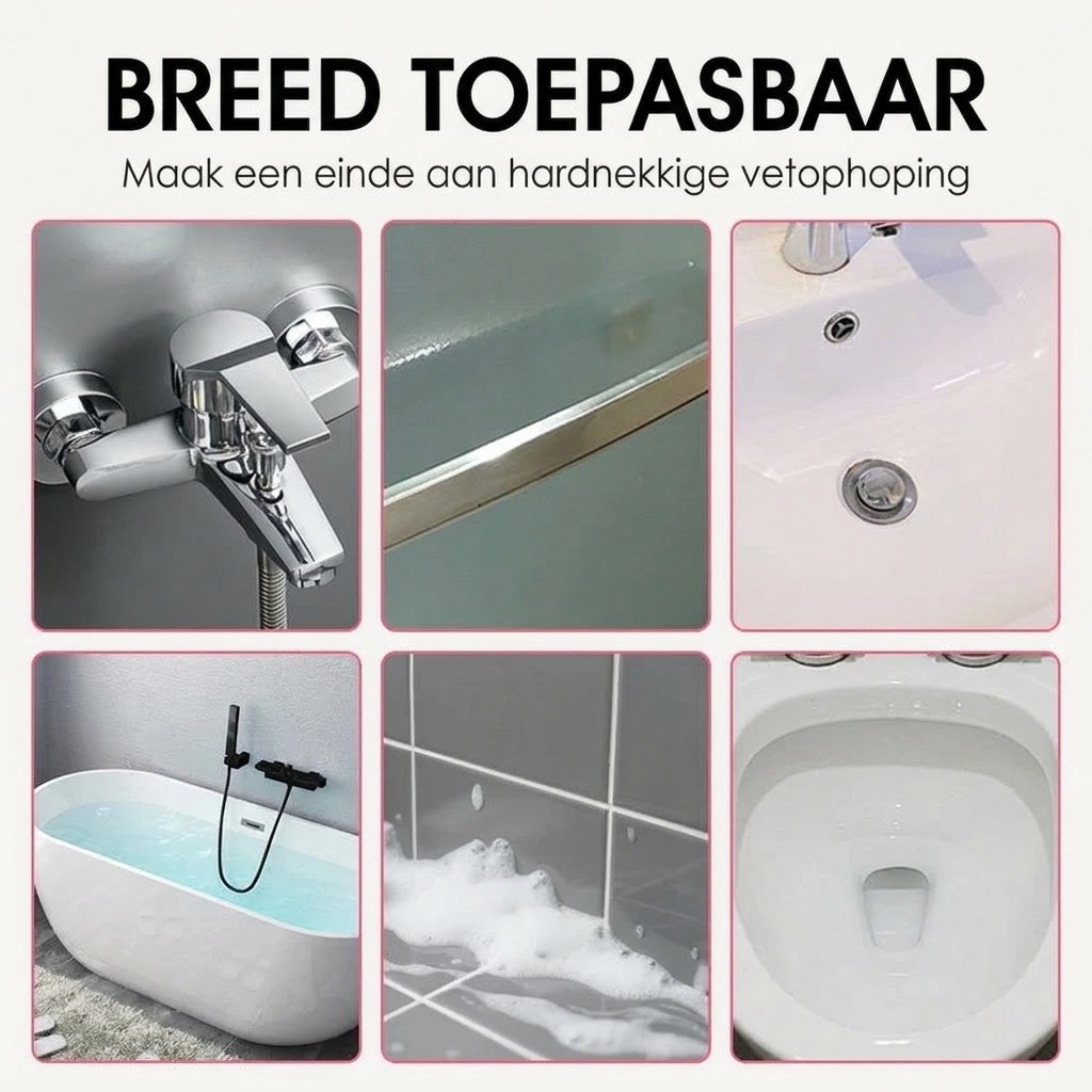 Badkamerreinigerspray tegen kalkaanslag en zeepresten