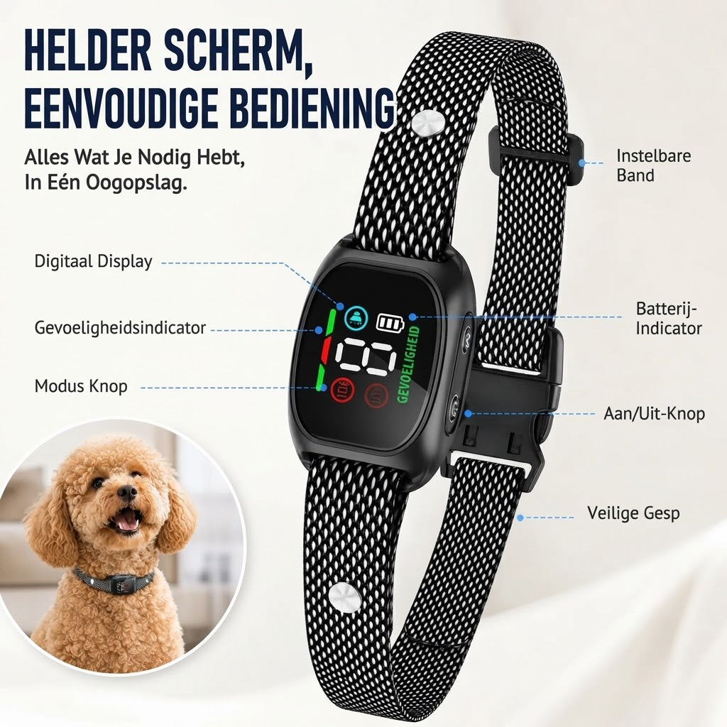 Slimme antiblafhalsband voor honden