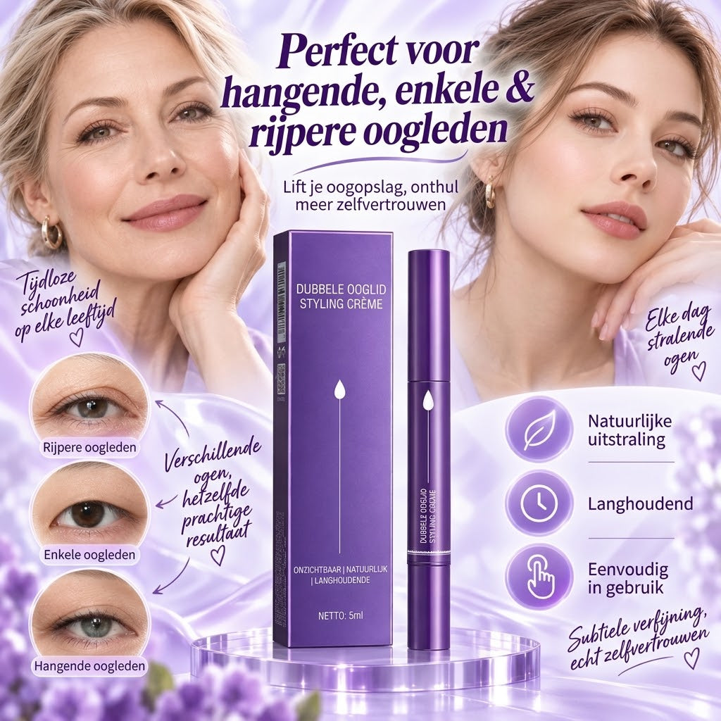 Onzichtbare ooglidcrèmepen voor natuurlijk gevormde dubbele oogleden