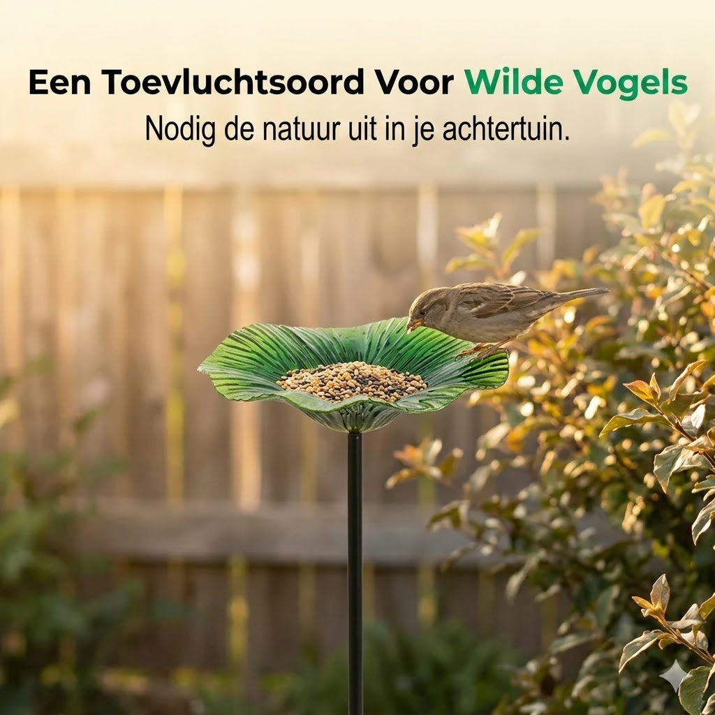 Kleurrijke Vogelvoederbak voor in de Tuin