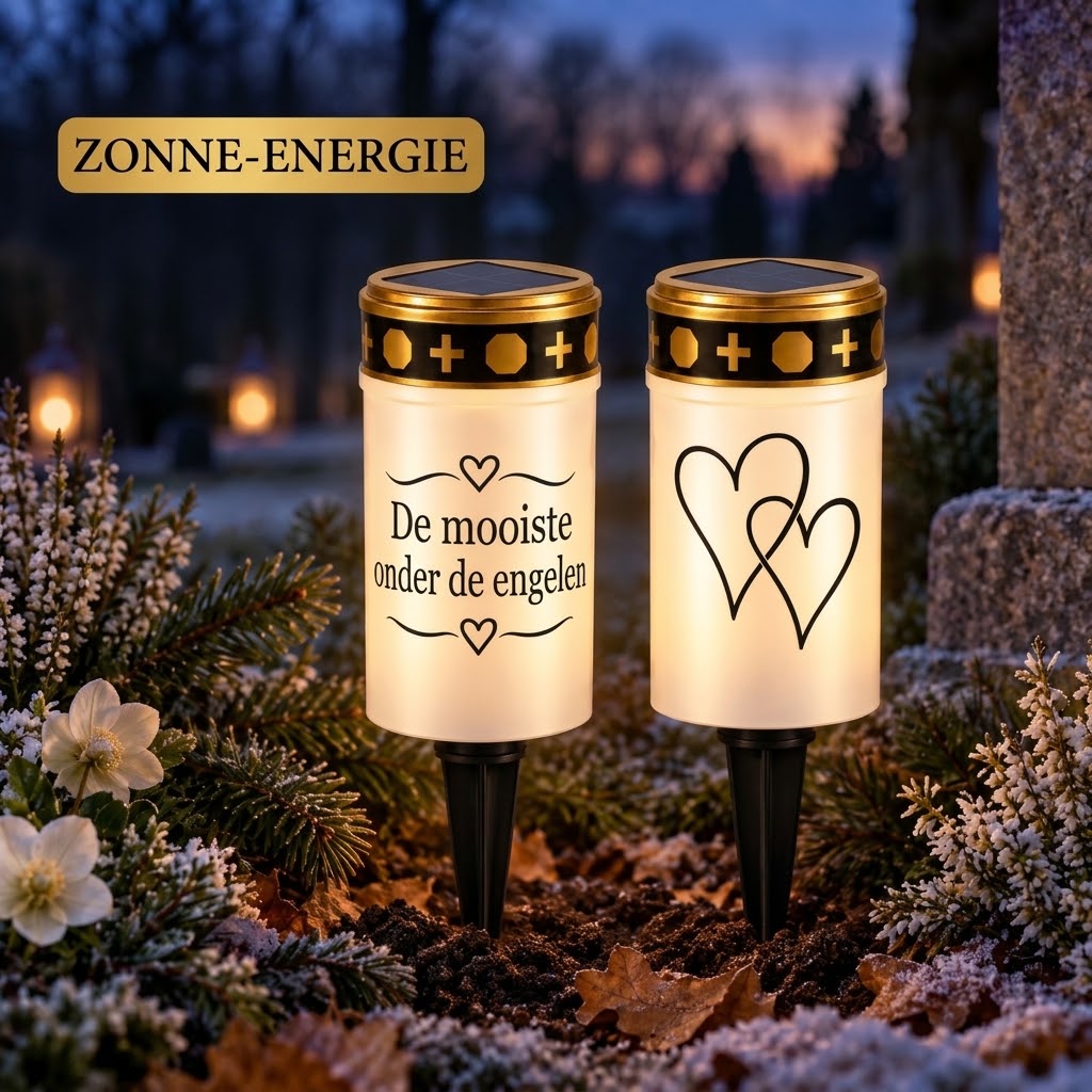 MinnesLjus LED graflichten set van 2 met zonnecel of batterij