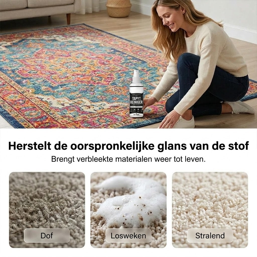 Vlekkenverwijderaar voor tapijt en bekleding zonder schrobben