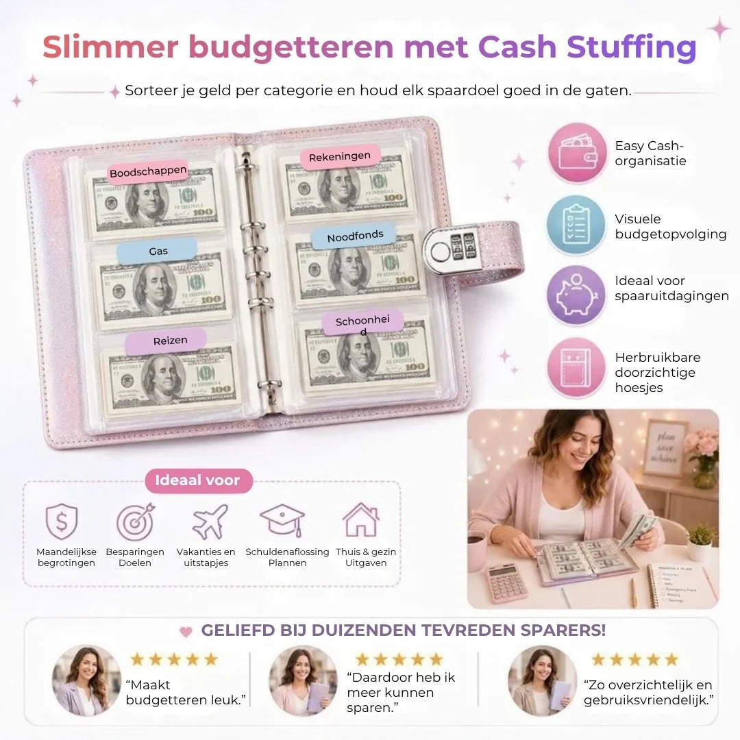 Spaarbinder met codeslot