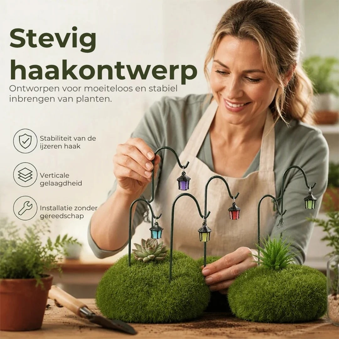 Lichtgevende mini plantenlantaarns set van 7