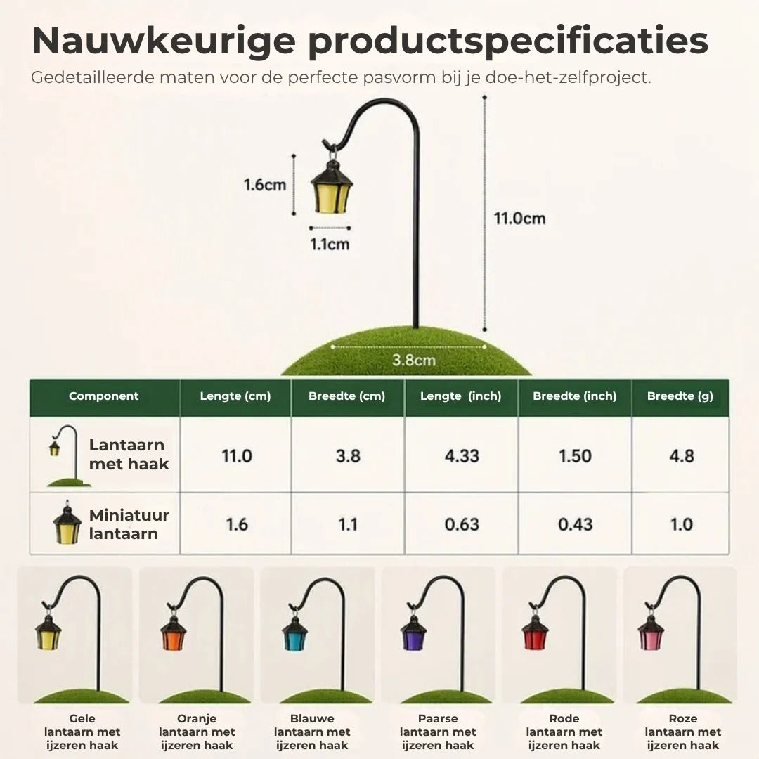 Lichtgevende mini plantenlantaarns set van 7