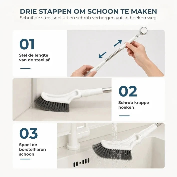 Uitschuifbare kierenborstel