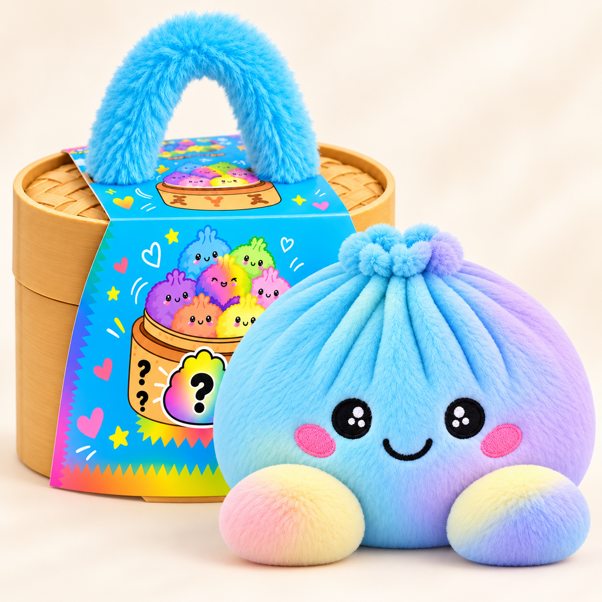 Dumpling squishy knuffels met stoommandje