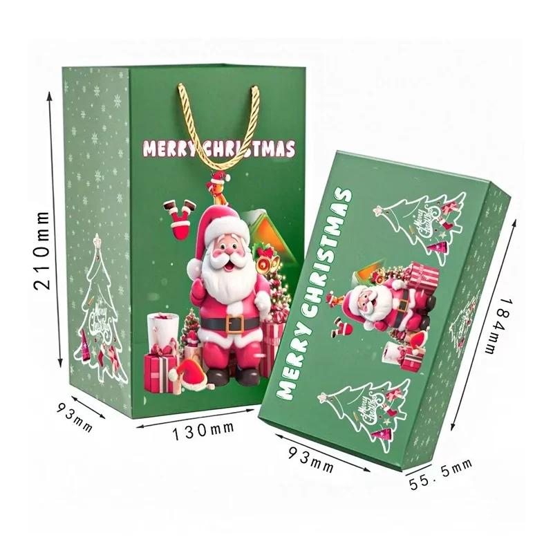 Pop up kerstcadeaudoos met explosie effect en 25 springdoosjes