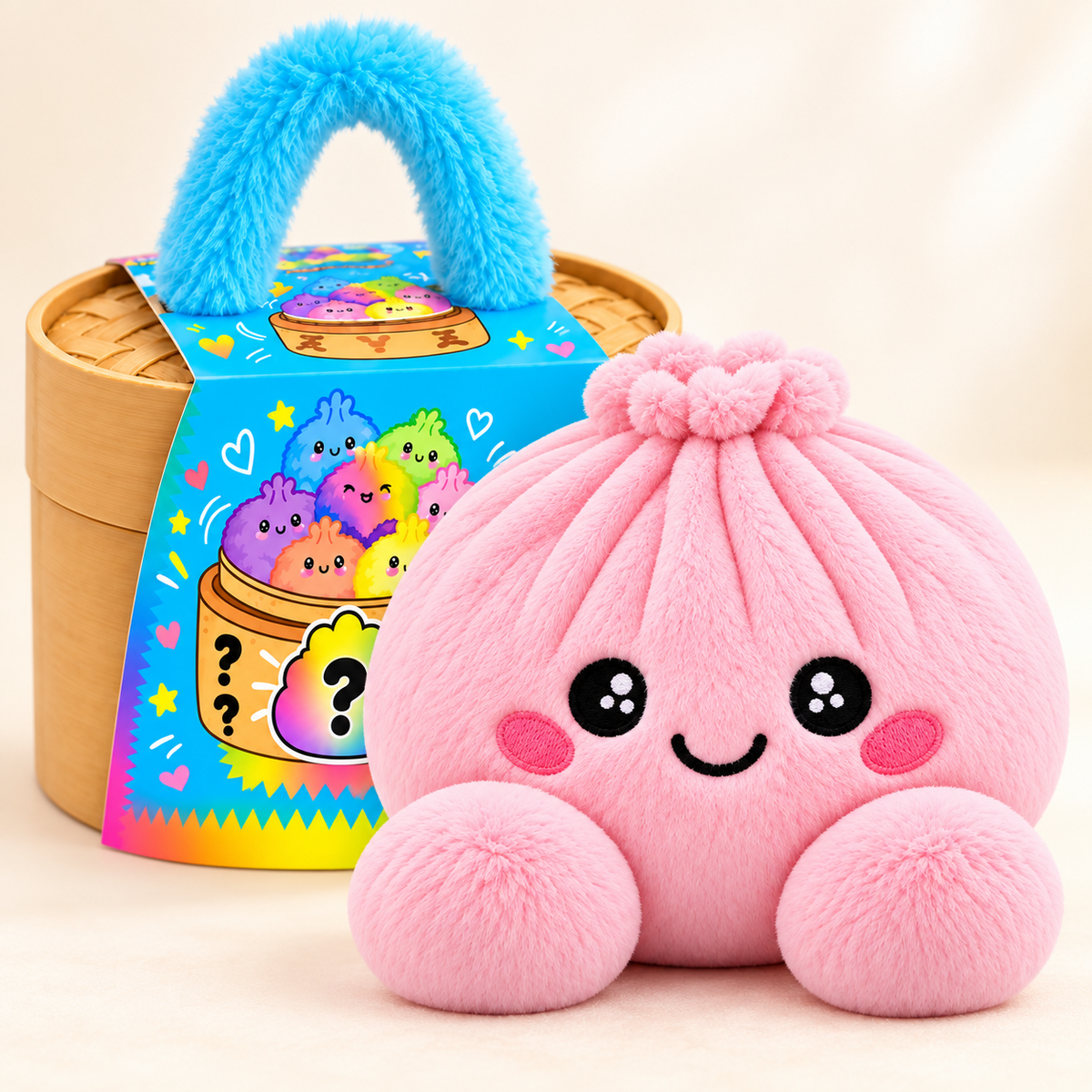 Dumpling squishy knuffels met stoommandje
