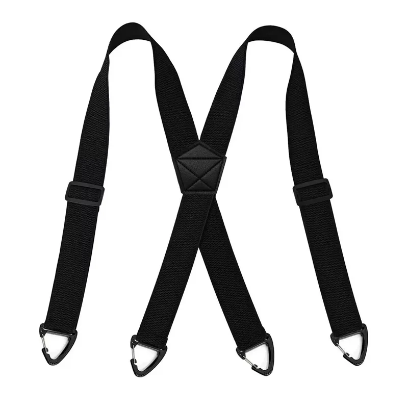Elastische outdoorriem voor heren met karabijnsluiting 3,8 cm