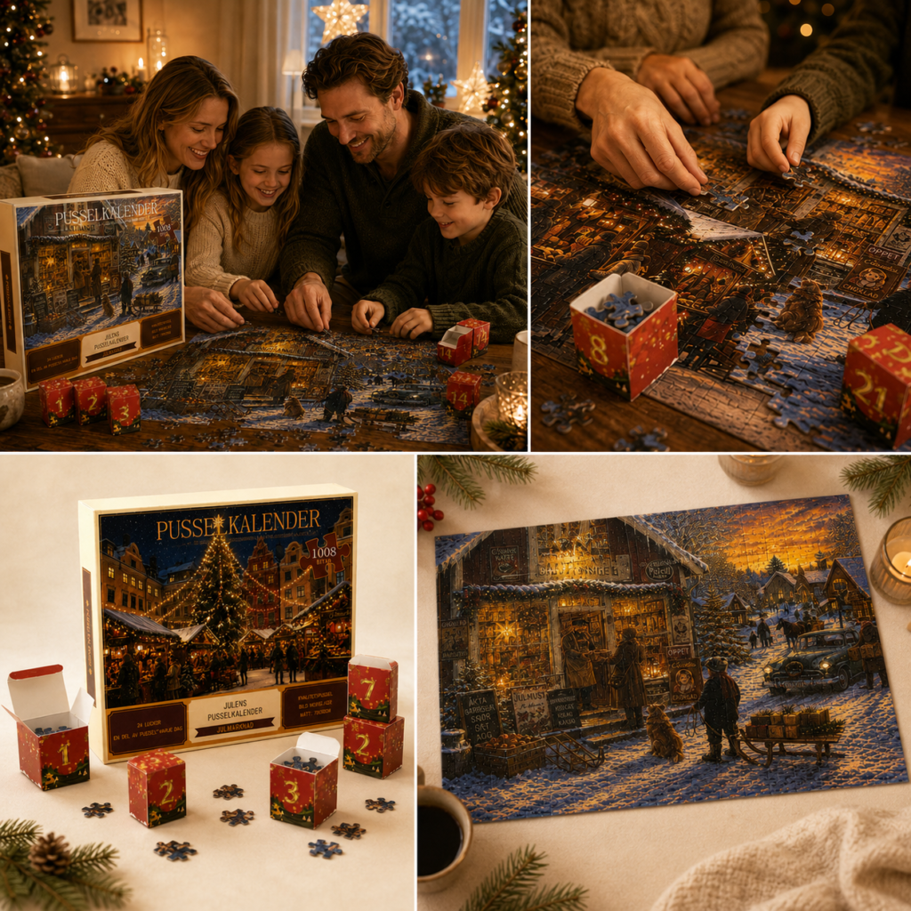 Kerst puzzel adventskalender 24 dagen