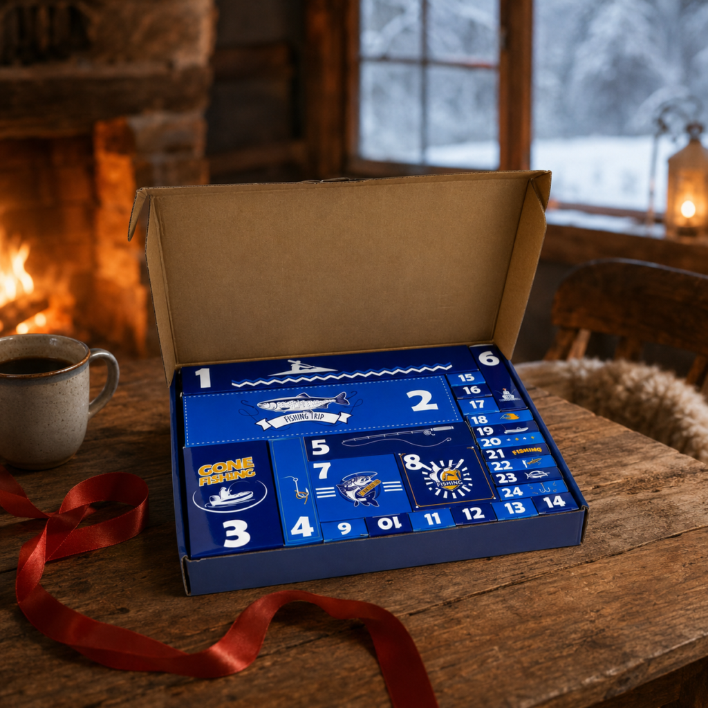 Grote hengelsport adventskalender voor kerst