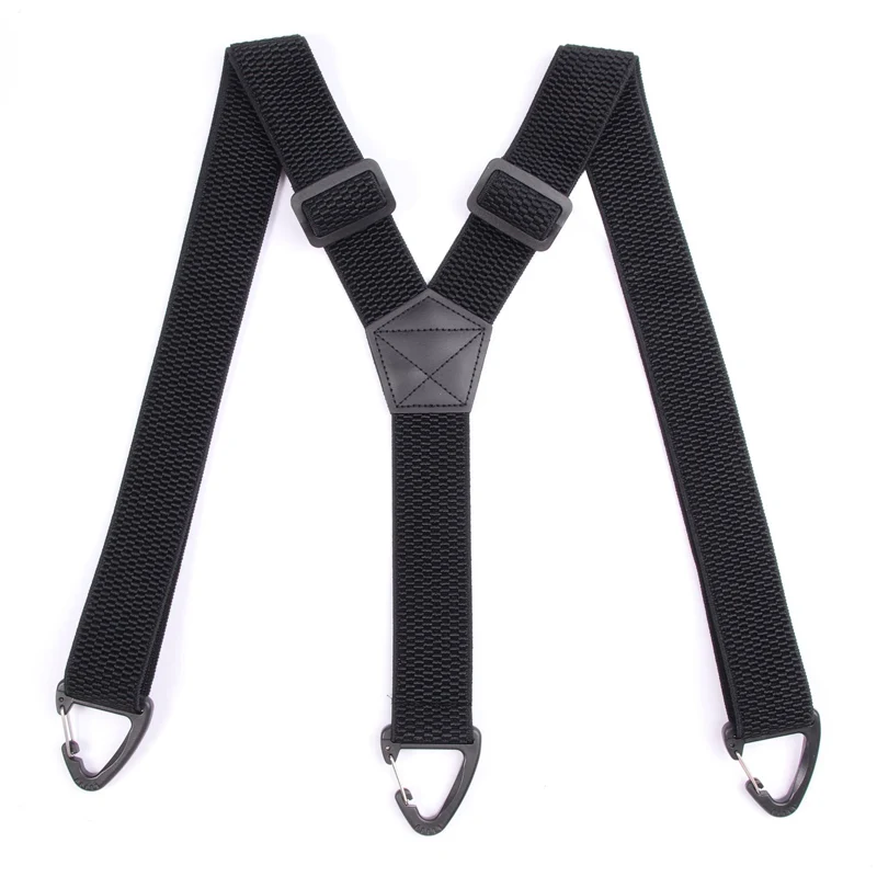 Elastische outdoorriem voor heren met karabijnsluiting 3,8 cm