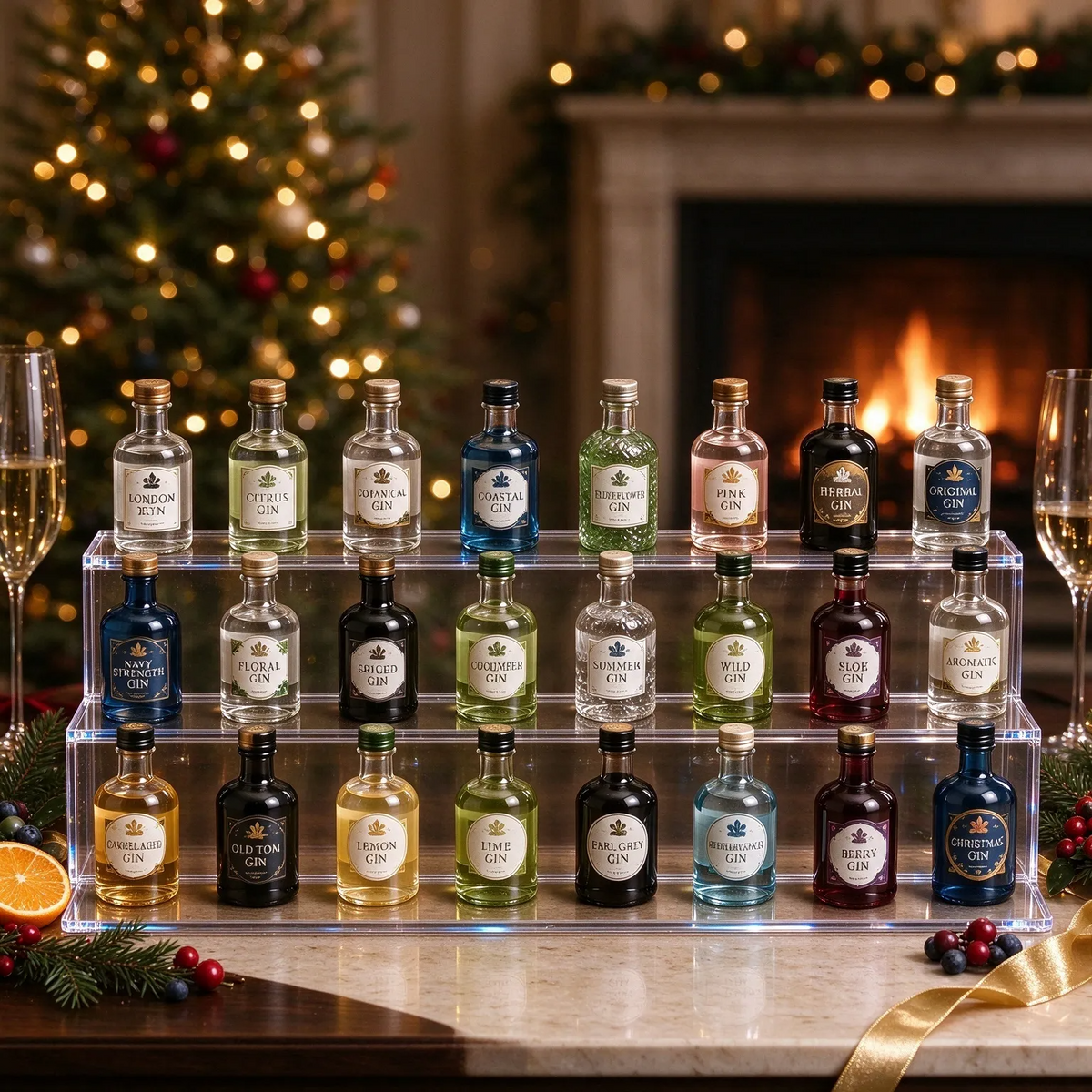Gin adventskalender 2026 met 24 miniaturen