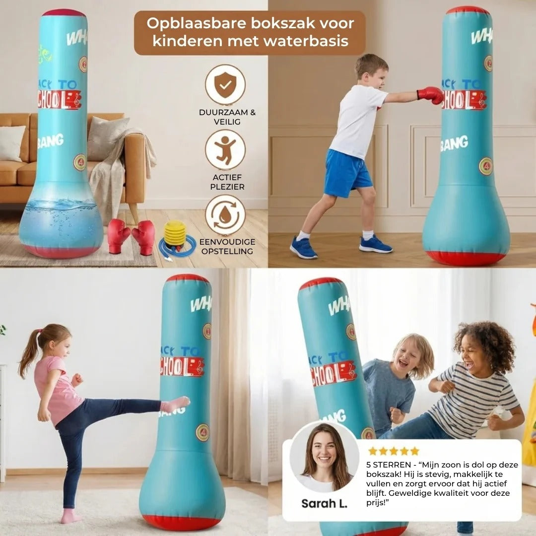 Opblaasbare Bokszak met Watergevulde Voet voor Kindere