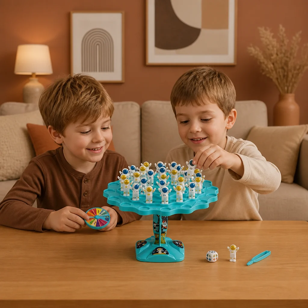 Ruimteman balansspel als interactief STEM speelgoed