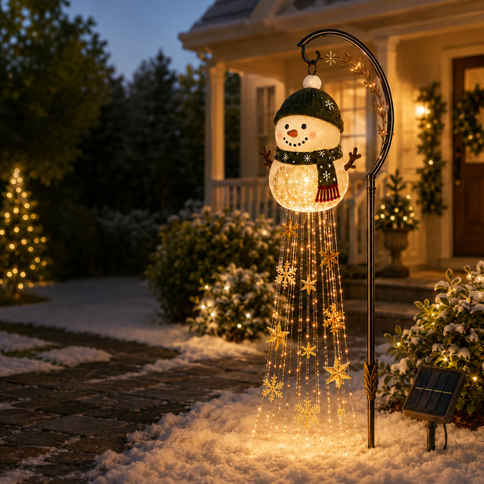 Snowman Magic Fountain LED tuinlamp
