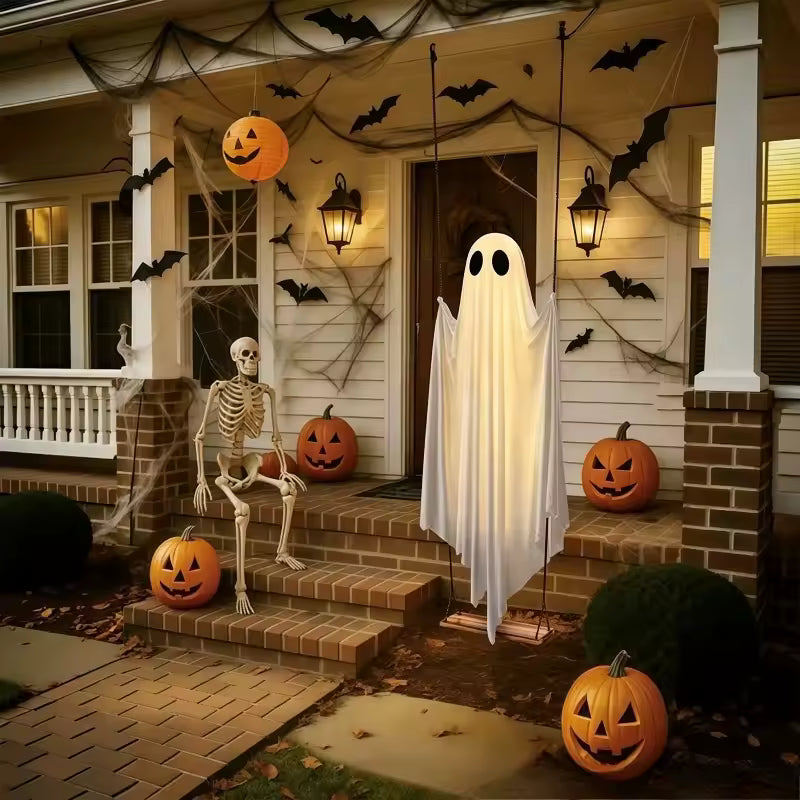 Hangende spookschommel met LED verlichting voor Halloween