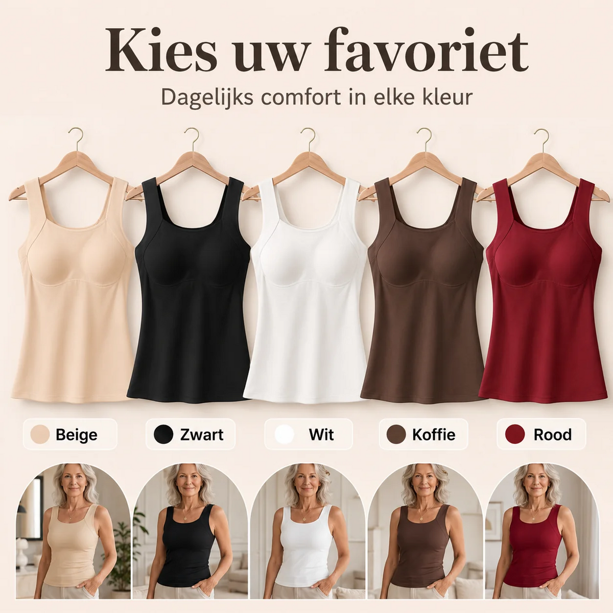 ReeFit bh top zonder beugel met comfortabele ondersteuning