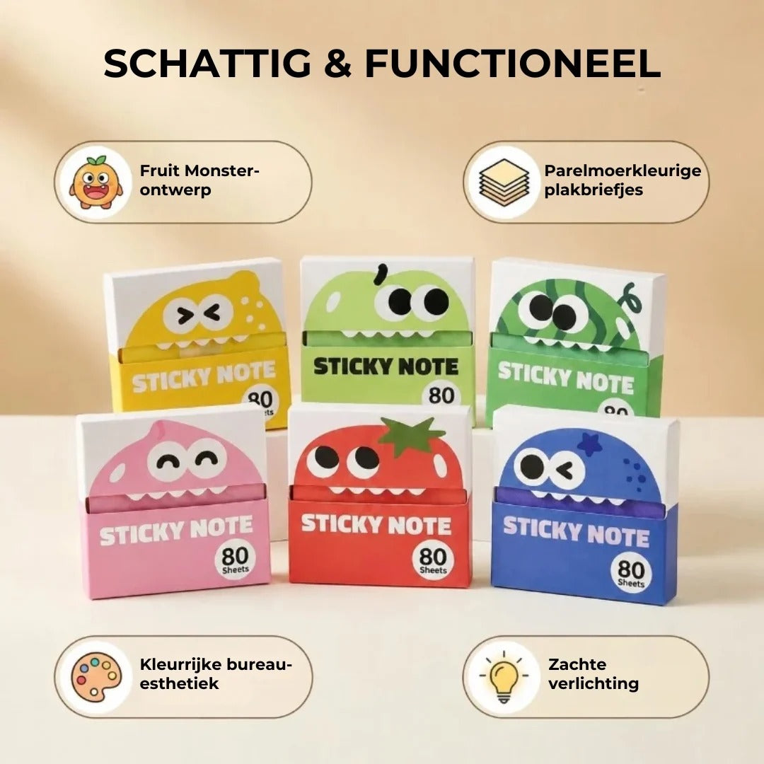 Fruitmonster pop up plakbriefjes 80 vellen
