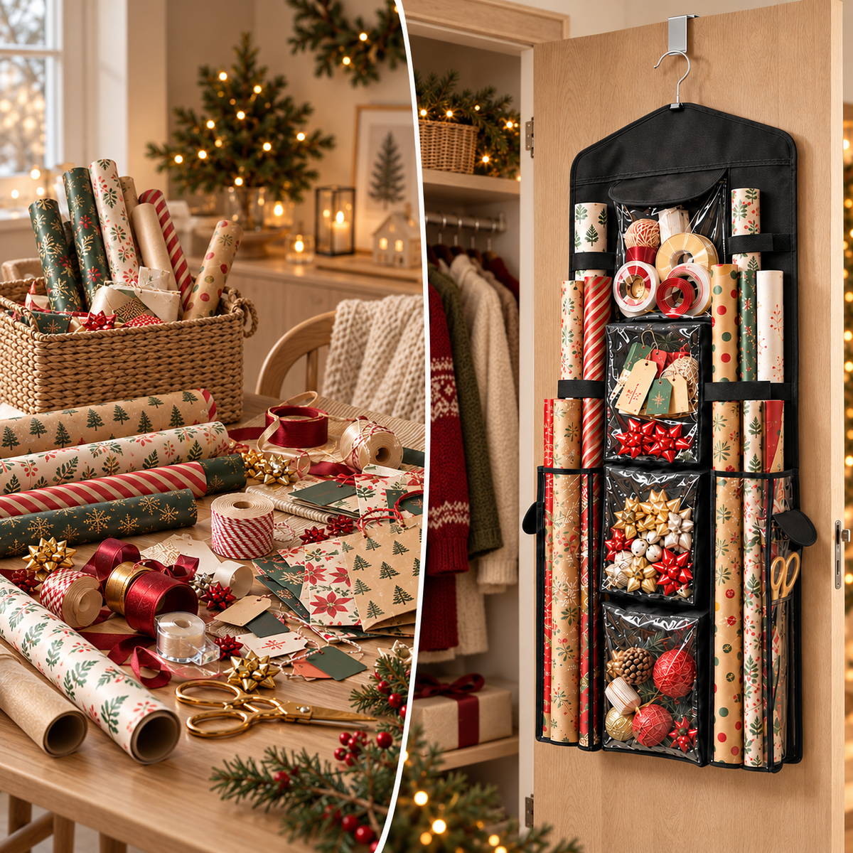 Wrap Ready hangende organizer voor cadeauverpakking