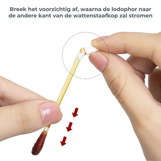 Jodium wattenstaafjes set van 50